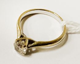 18CT GOLD HALF CARAT DIAMOND SOLITAIRE RING - SIZE I/J