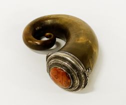 LARGE SNUFF MULL HORN - 12.5 CMS (W) APPROX