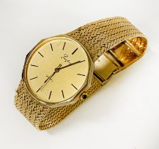 GENTS PEERLESS 9 CARAT GOLD DRESS WATCH - STRAP A/F - TOTAL WEIGHT 60 GRAMS