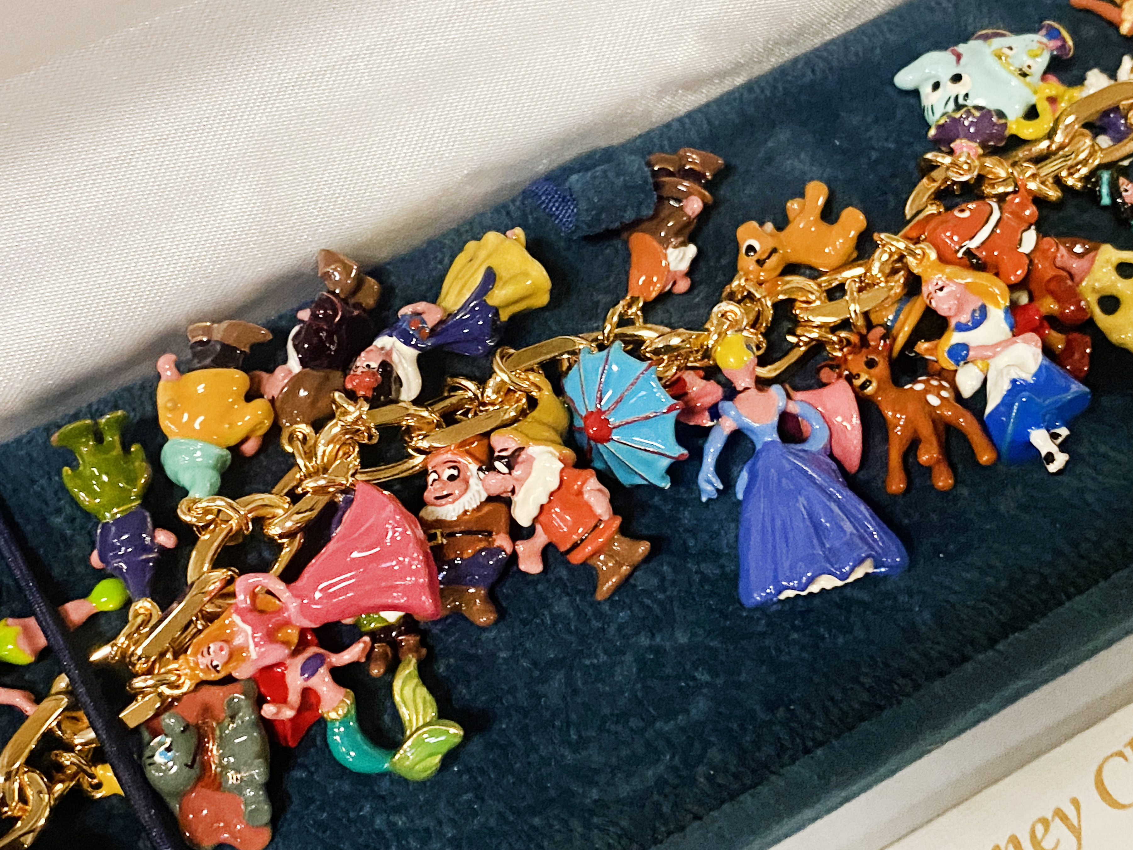 DISNEY CHARM BRACELET - 37 INDIVIDUAL CHARACTER CHARMS