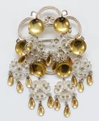 An 830 silver Solje brooch, 50mm, 27.7g