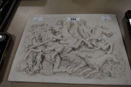A reproduction relief, depiction scenes from the second Punic War, w25cm