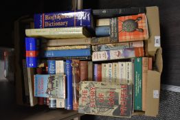 A box containing various books, to include Horses & Ponies, The Scottish Clans and their Tartans,