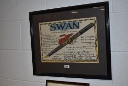 Four framed Mabie Todd and Co and Mabie Todd & Bard framed advertising posters