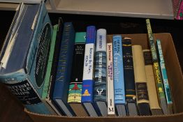 A box containing various interesting historic navel books, to include Sea Life In Nelson's Time,