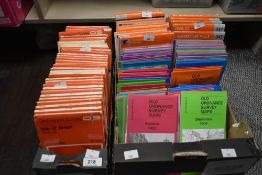 A box containing various Ordnance Survey maps, to include Berwick-upon-Tweed, Kintyre, Isle of Arran