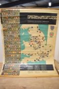 A John Bartholomew & Son Football History Map of England & Wales, approved by the Football