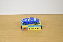 A Corgi Toys Die-cast, 324 Marcos 1800 GT with Volvo Engine, blue no 6, in complete card box, very