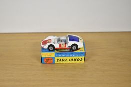 A Corgi Toys Die-cast, 330 Porsche Carrera 6, white & red no 1, in complete card box, very little