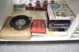 A collection of vintage Games and Jig-saws including Scrabble, Mensa, Spell Write, Roulette Wheel,