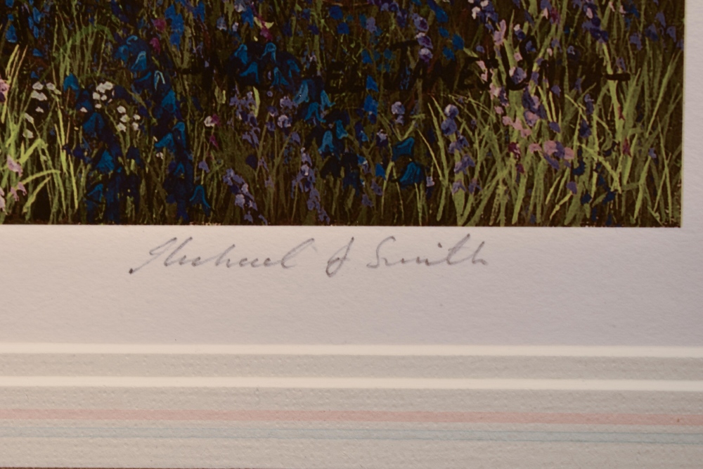 Michael James Smith (British b.1976) a limited edition colour print, a woodland river scene, - Image 3 of 4