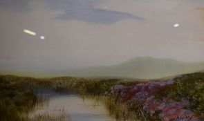 Morland (British 20th century) watercolour and body colour, a pair of Dartmoor scenes 'Leather Tor