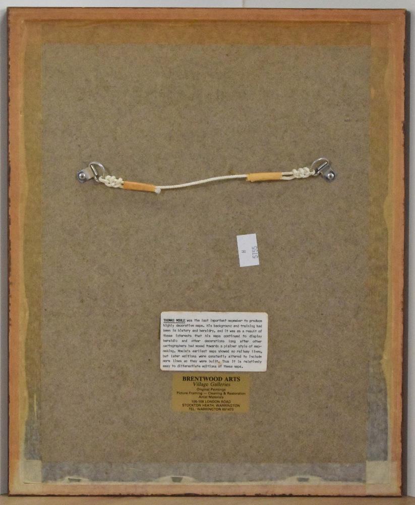 Thomas Moule (1785-1854 British) decorative and detailed engraved map with hand coloured features - Image 3 of 3