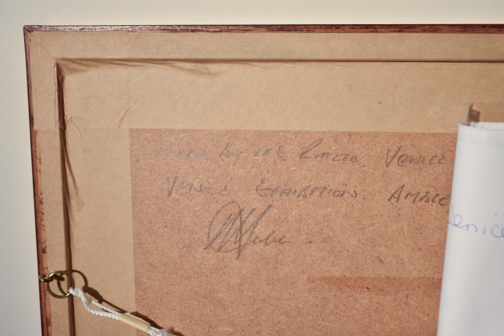 Philip L Hobbs (British b.1953) watercolour 'Lunch by The Rialto' Venitian scene, signed lower - Image 5 of 5