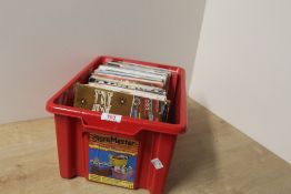 A box of seven inch singles - a total mixed bag with Depeche Mode , Jazz ep's and more - viewing