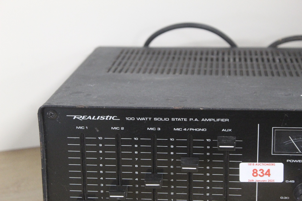 A Realistic 100 Watt Vintage PA Amplifier - Image 2 of 3