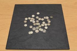 A collection of GB Silver Coins comprising, Sixpences, 1820 George III, 1842 Queen Victoria Young