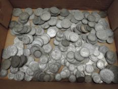 A collection of 1920-1946 George V & George VI Silver Coins, Half Crown x 47, Florin x 34, Two