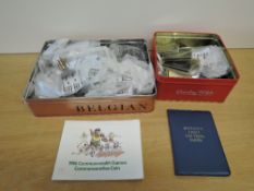 Two boxes of GB Coins, no silver seen, including Pennies, Half Pennies, modern Crowns, 1986 Two