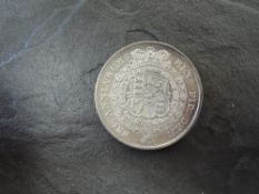 A 1816 George III Silver Half Crown, bull head, Georgius III Dei Gratia