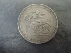 A George III 1819 Silver Crown, bust facing right, GEORGIUS III D G BRITANNIARUM REX F D 1819,