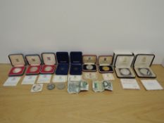 A collection of GB & World Coins, Bahamas Anniversary Prince Charles $10 Proof Silver Coin x2,