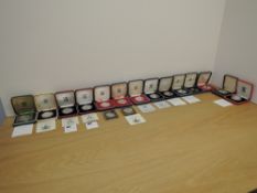 Sixteen Royal Mint and similar Silver Crowns or Crown Sized Medallions, comprising; 1996 70th