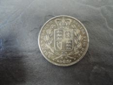 A GB 1847 Queen Victoria Silver Crown, Young Head, two flat marks to edge
