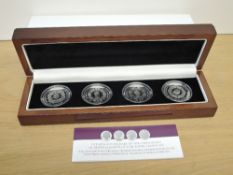 A London Mint 2013 60th Anniversary of the Coronation of Queen Elizabeth II Pure Silver Four Crown