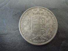 A Queen Victoria 1844 Silver Crown, bust facing left, VICTORIA DEI GRATIA 1844, reverse, crowned