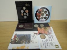 A small collection of Coinage, 1948 Mexican Silver 5 Pesos Coin, 30g, Royal Mint 208 Royal Shield of