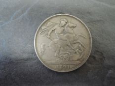 A George IIII 1821 Silver Crown, bust facing left, GEORGIUS IIII D: G: BRITANNIARUM REX F: D:,