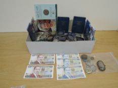 A large collection of Modern Crowns including 2006 & 2012 x2 all on card, Pobjoy 1980 Queen Mother