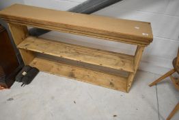 A natural pine delft rack