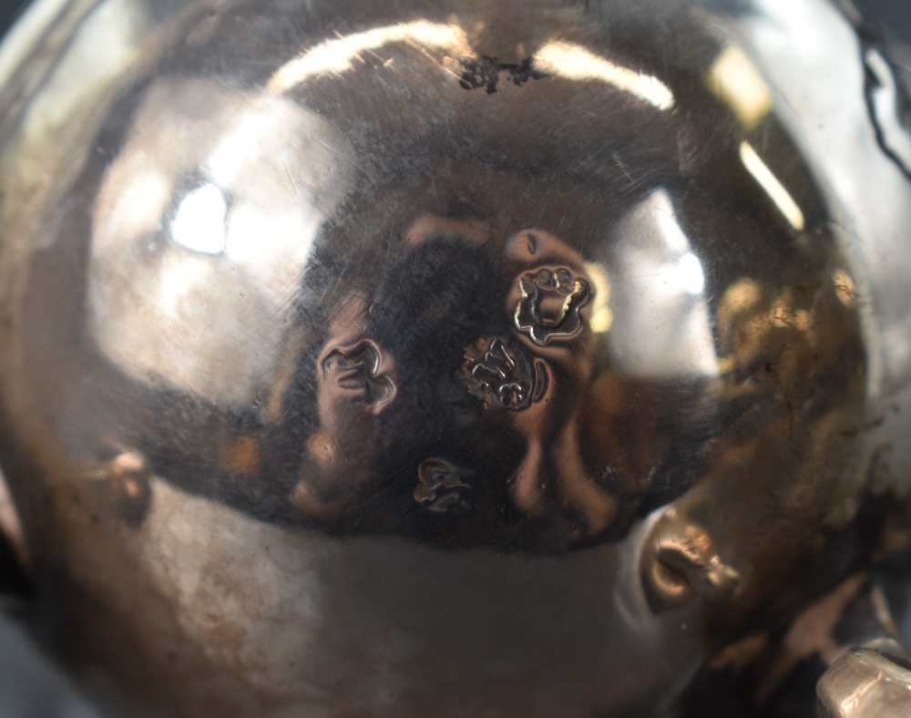 A Georgian silver cream jug, of bulbous form having a Chippendale style rim, shallow spout opposed - Image 5 of 5