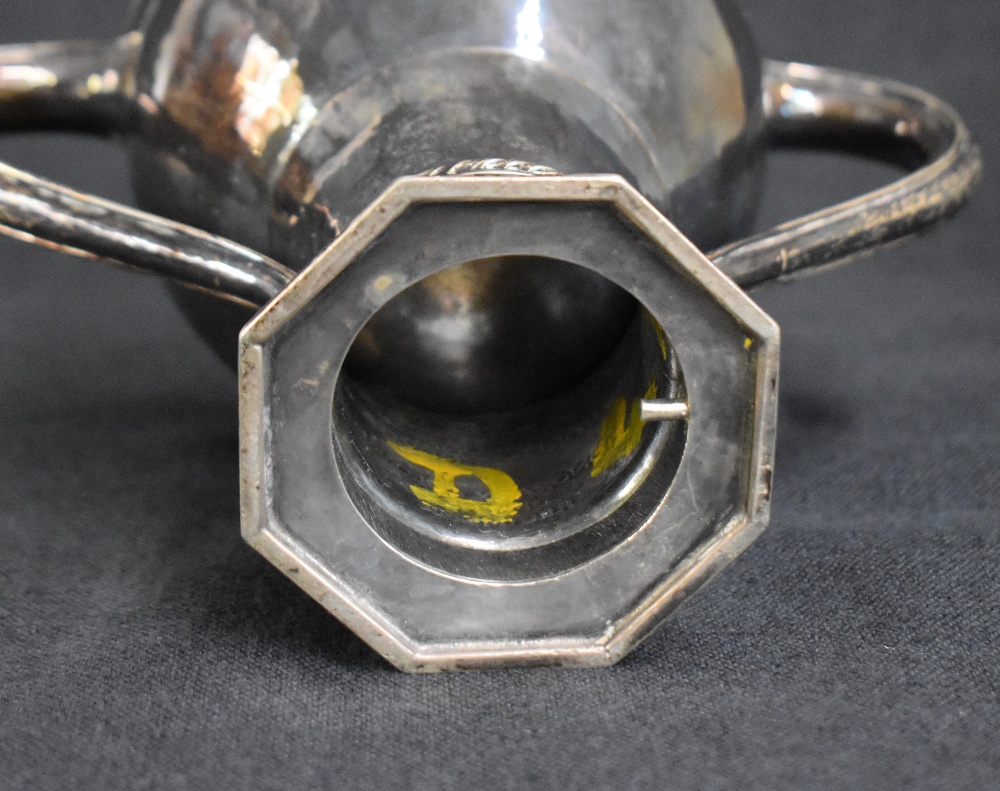 A George V silver Arts & Crafts style trophy, of traditional form having a slightly flared rim, - Image 6 of 6