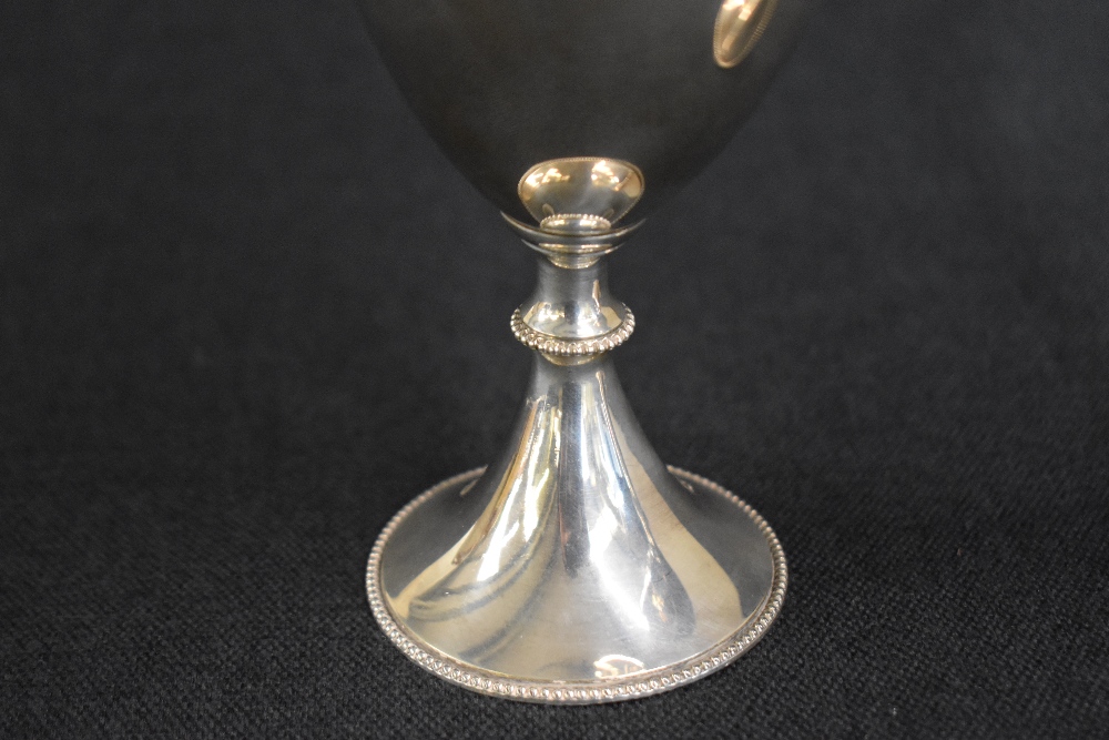 A pair of Elizabeth II silver goblets, of traditional form with gilt interior raised on a knopped - Image 4 of 5