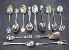 A silver Georg Jensen 'Acorn' teaspoon, along with a further silver Georg Jensen teaspoon and