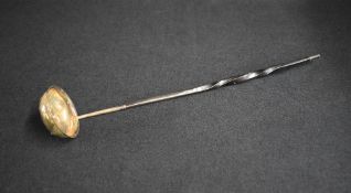 A silver plated and Baleen toddy ladle of traditional form, approximately 39cm