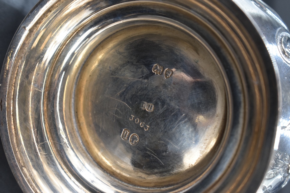 A Victorian silver tankard, of traditional bulbous form having a slightly flared rim, scroll handle, - Image 5 of 5