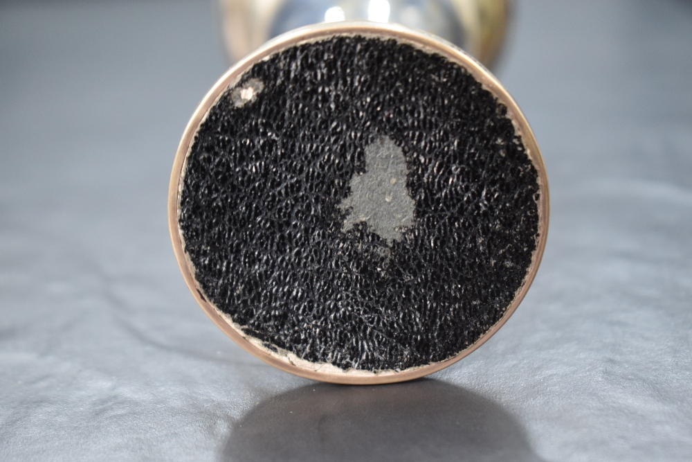 An Elizabeth II silver fluted vase, having a slightly flared rim with moulded decoration, raised - Image 5 of 5