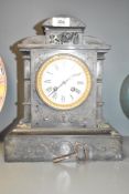 A 19th century Heyes & Co, Paris 8-day mantel clock, complete with key and pendulum, inscribed to