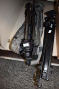 A Vanguard tripod in carry case sold along with a Barclay SE 1000 tripod