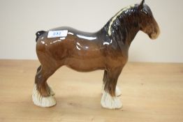 A Beswick Pottery Shire Mare study number H818, designed by Arthur Gredington in brown gloss.