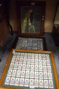 Two sets of framed cigarette cards RAF Badges and Aircraft of the Royal Airforce both frames have