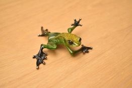 After Tim 'Frogman' Cotterill, 'Twister' a limited edition painted bronze study, engraved number
