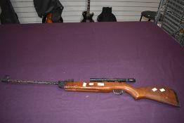 A Webley & Scott Ltd Webley Vulcan .22 Air Rifle with Webley 4 x 15 scope and front sight fitted,