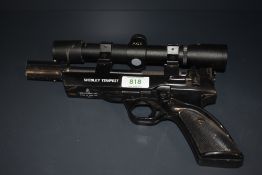 A Webley & Scott Webley Tempest .177 Air Pistol with AGS Sight fitted