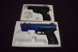 A BB Gun marked KWG made in Taiwan, 6mm in part box along with a Air Soft Gun unmarked in part box