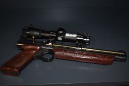 An American Classic Model 1377 .177 Air Pistol with AGS sight fitted